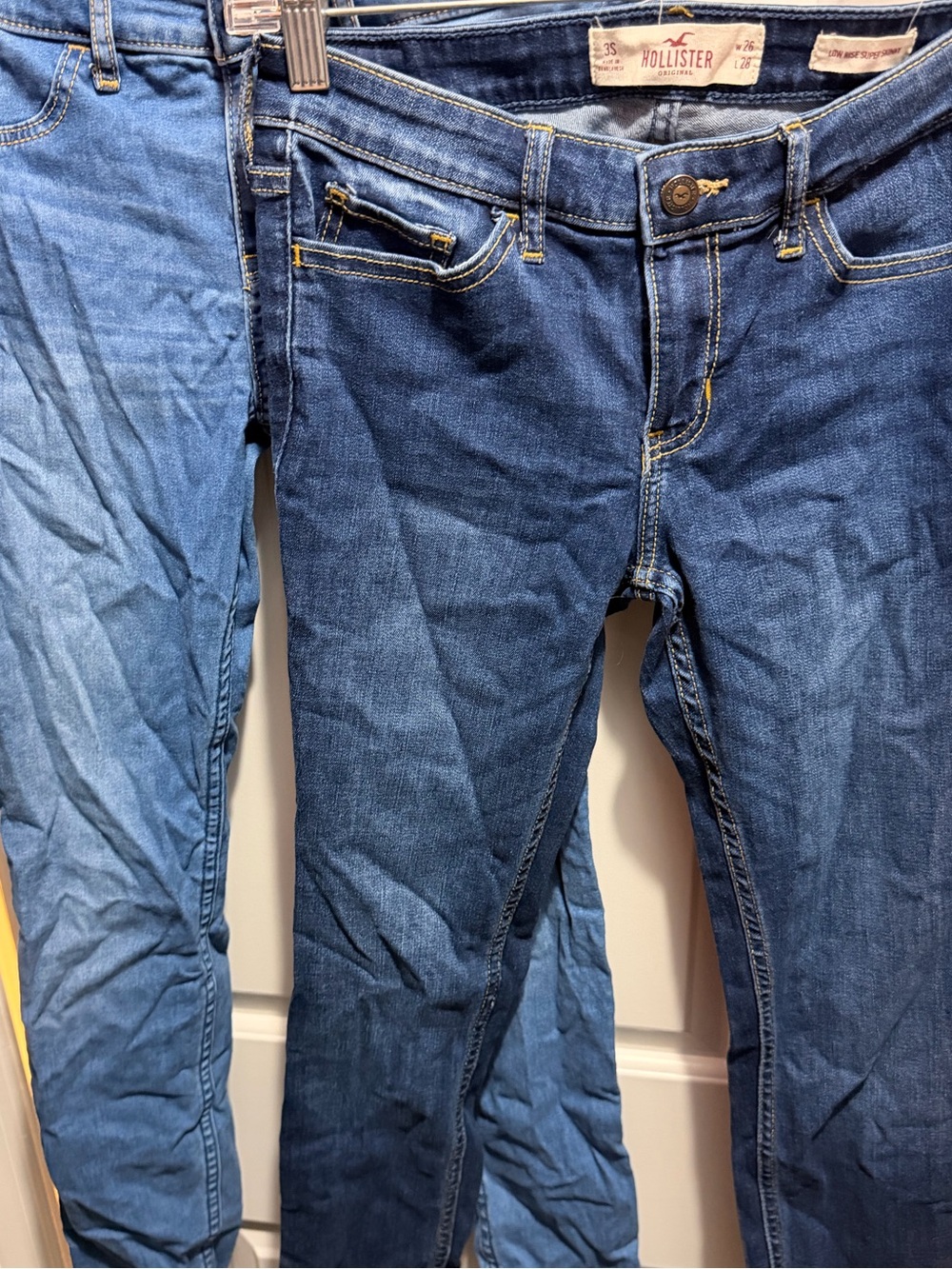 Hollister Juniors Sz. 3 Blue Slim Jeans 2 pairs.